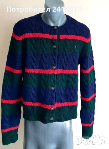 POLO Ralph Lauren Cable Wool / Cashmere Knit Womens Size XL НОВО! ОРИГИНАЛ! Дамска Жилетка, снимка 18 - Жилетки - 53210785