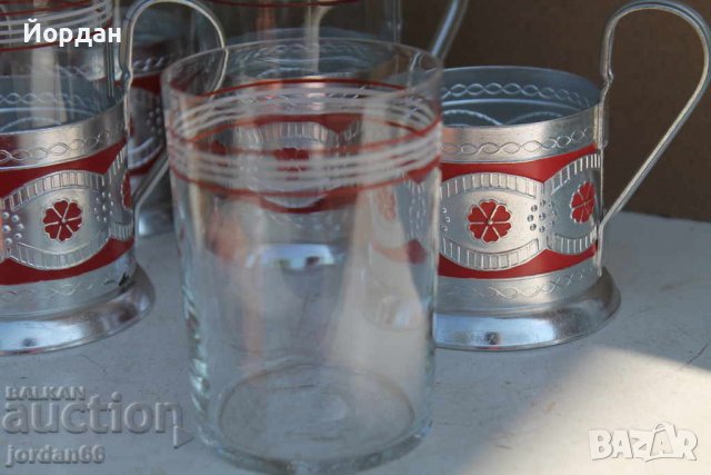 7бр Руски подстакани 1980-1990г, снимка 5 - Колекции - 39145628