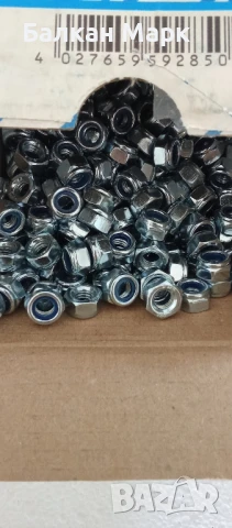 Гайка стопорна М6 – DIN 985, поцинкована, якост 8,оп.1000бр., снимка 1