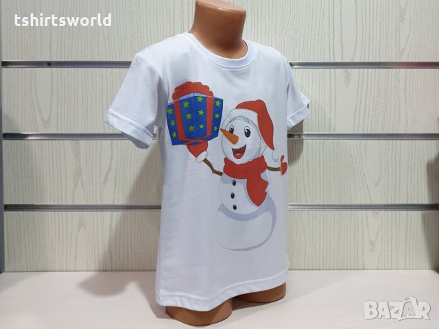 Нова мъжка/дамска коледна тениска със Снежко, Снежен човек, снимка 8 - Тениски - 31054943