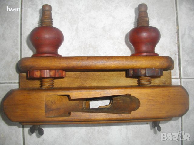 Старинно/Антикварно Профилно Голямо Ръчно Дърводелско Ренде-ОТЛИЧНО Съст-Регулация/Дървени Винтове , снимка 7 - Други инструменти - 39342093