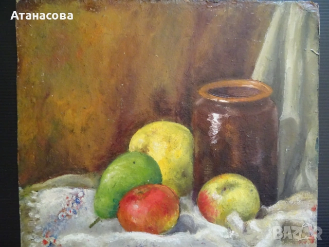ТАНЯ ТАНЧЕВА картина Натюрморт масло 1990 г #3, снимка 2 - Картини - 54197332