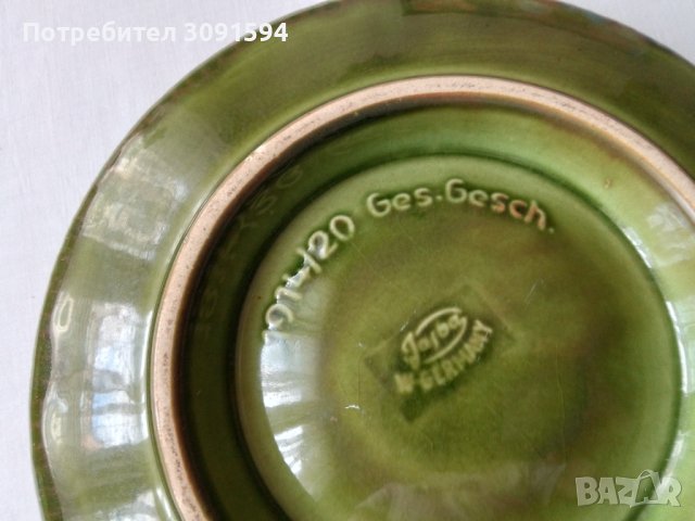 керамичен венец Адвент венец зелен, снимка 3 - Антикварни и старинни предмети - 42046826