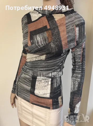 Страхотна блуза Valetta On Style S/M, снимка 6 - Блузи с дълъг ръкав и пуловери - 56067742