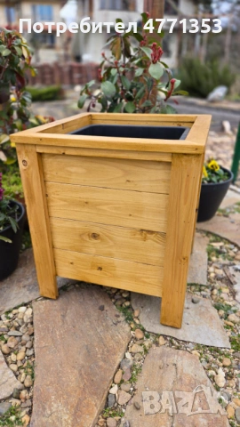 Дървени кашпи/саксии/плантери за двор, градина или тераса, снимка 4 - Саксии и кашпи - 53918339