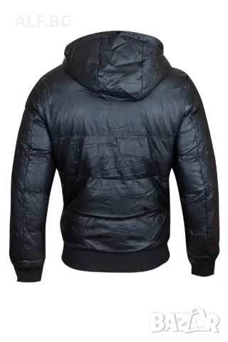 Мъжко зимно кожено яке – 3474 черно, снимка 2 - Якета - 47611791