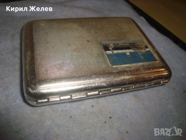 СТАРА РЕТРО - ВИНТИДЖ КОРЕКЦИОНЕРСКА СССР ПОСРЕБРЕНА ЕМАЙЛИРАНА ТАБАКЕРА 32198, снимка 5 - Колекции - 38289017