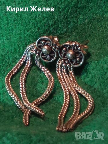СТИЛНО РЕТРО ОРНАМЕНТИРАНИ АР НУВО СРЕБЪРНИ ОБЕЦИ СРЕБРО 925 МАЙСТОРСКА БИЖУТЕРСКА ИЗРАБОТКА 30782