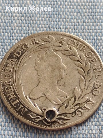 Сребърна монета 20 кройцера 1764г. Мария Терезия Виена Свещена Римска Империя 13730