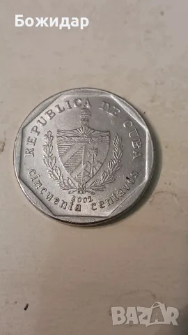 50 Сентавос. 2002г.Куба., снимка 2 - Нумизматика и бонистика - 56512193