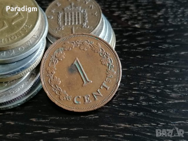 Монета - Малта - 1 цент | 1975г.