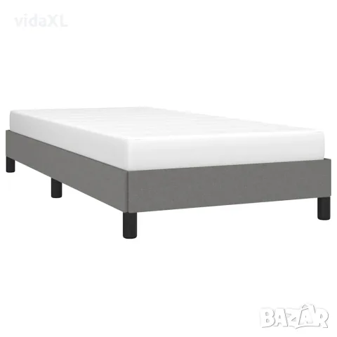 vidaXL Рамка за легло без матрак, тъмносива, 90x200 см, плат, снимка 3 - Спални и легла - 56147229