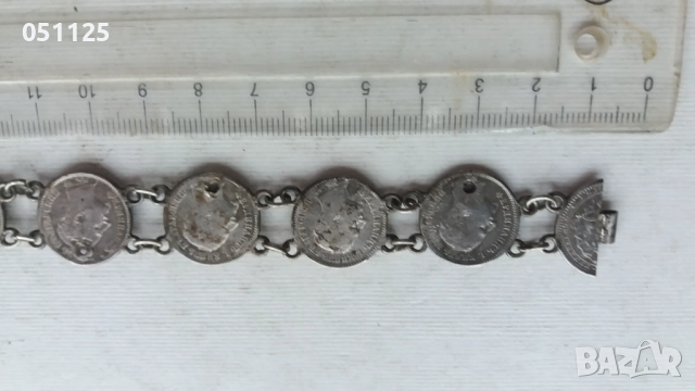сребърна възрожденска гривна с монетки , снимка 7 - Нумизматика и бонистика - 52373342
