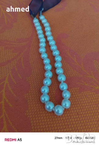 Красиво перлено колио, снимка 3 - Колиета, медальони, синджири - 51533521