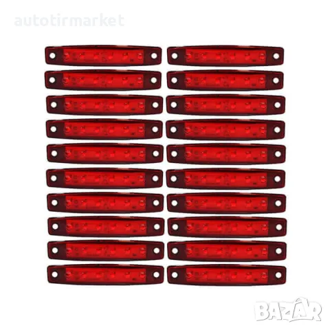20 броя червени LED габарити 24 волта – NOKTA AK86