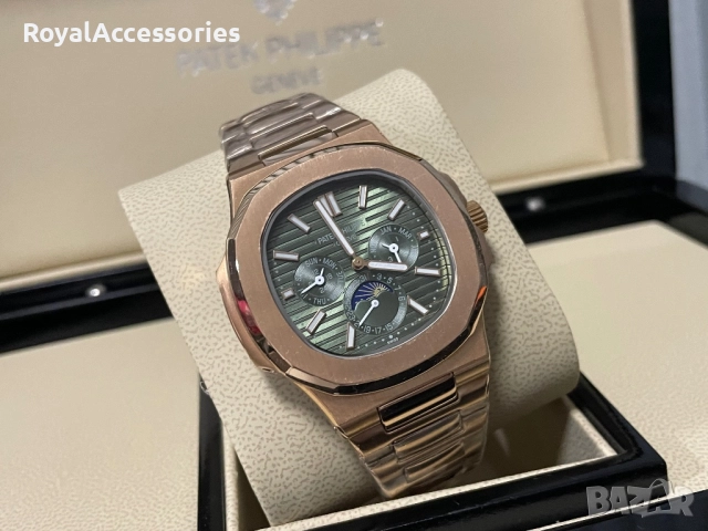 Patek Philippe green dial, снимка 2 - Мъжки - 52485577