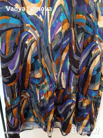 Шарена рокля 30% коприна, снимка 12 - Рокли - 51319042