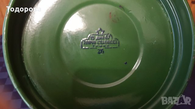 Неупотребявана емайлирана българска кофа от 1959 година с оригиналния етикет., снимка 4 - Антикварни и старинни предмети - 30622287
