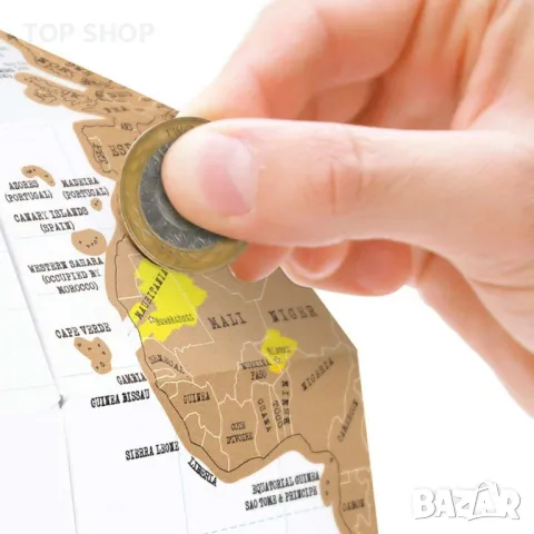 3D Scratch глобус карта TrueWorld