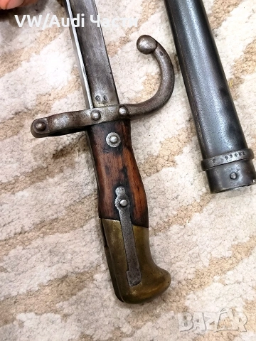 Френски щик нож байонет ГРА GRASS M1874, снимка 5 - Антикварни и старинни предмети - 51708606