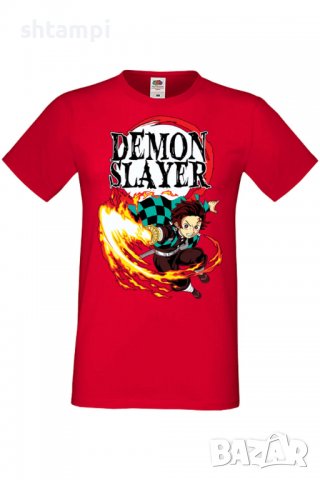Мъжка тениска Demon Slayer Tanjiro Kamado 01,Анимация,игра,Празник,Повод,, снимка 3 - Тениски - 38075869