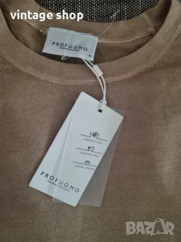 Мъжки пуловер Profuomo, 100% мерино, размер М, снимка 9 - Пуловери - 56072649