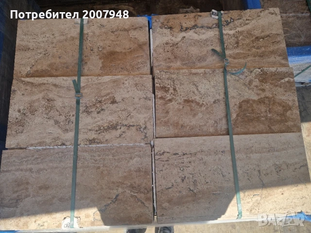 Травертин Ноче 1.2х61х30.5 - 48 лв./кв.м.с ДДС, снимка 9 - Облицовки - 50491502