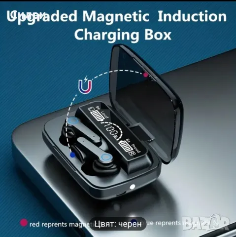 Качествени Безжични спортни слушалки handsfree BT5.3 микрофон Bass Powerbank, снимка 3 - Слушалки, hands-free - 49227196