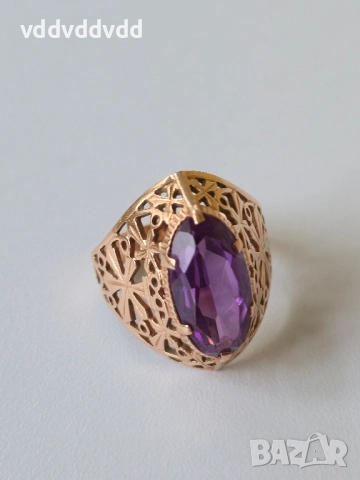 СССР златен пръстен 14 карата , снимка 15 - Пръстени - 52120344