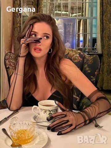 дълги ръкавици от тюл, снимка 8 - Ръкавици - 38013932