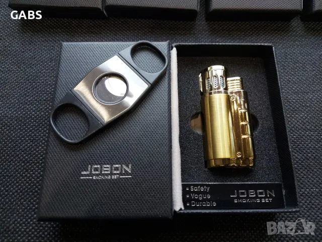 Луксозна запалка за пури с подарък резачка, снимка 2 - Запалки - 49446705