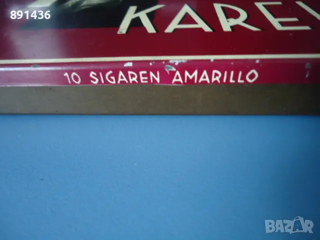 Стара и рядка ламаринена кутия от цигари, снимка 3 - Колекции - 47641778