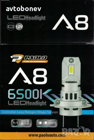 LED крушки A8 - H4 - 6500K - 12V/36W, к-т/2бр/, снимка 5 - Аксесоари и консумативи - 50806715