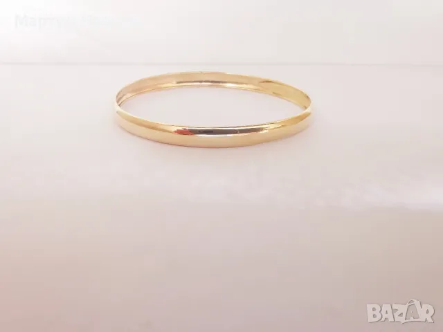 Златна гривна елипса класическа , снимка 6 - Гривни - 49578574