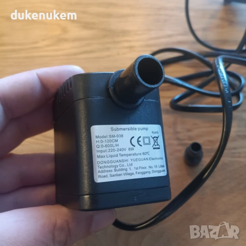 Потопяема водна помпа за аквариум и фонтан 600 L/H, 8 W, снимка 8 - Водни помпи - 53109233