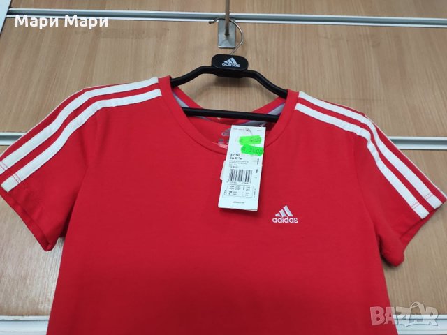 Adidas дамска червена блуза 2ХS;М, снимка 1 - Тениски - 32197994