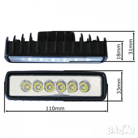 LED прожектор с 6 диода и широк 60° лъч, снимка 7 - Аксесоари и консумативи - 55864213