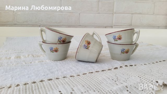 Български порцелан/Ретро ракиени чашки, снимка 4 - Антикварни и старинни предмети - 37454774
