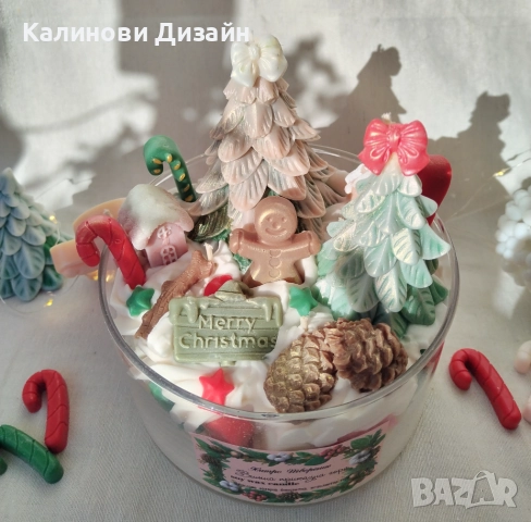 Соева свещ Зимна приказна гора , снимка 2 - Други стоки за дома - 52417229