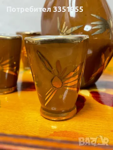 Сервиз за ракия Керамика, снимка 3 - Декорация за дома - 50356355