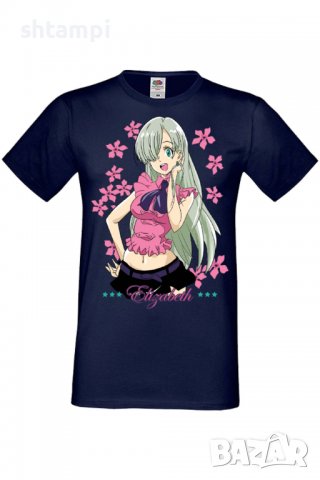 Мъжка тениска The Seven Deadly Sins Elizabeth Liones,Анимация,игра,Празник,Повод,, снимка 7 - Тениски - 38123023
