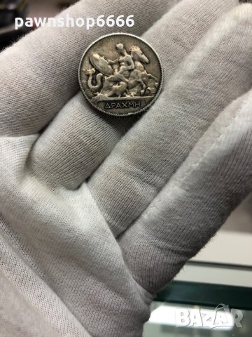 Сребърна монета Гърция 1 драхма 1910, снимка 2 - Нумизматика и бонистика - 35576737