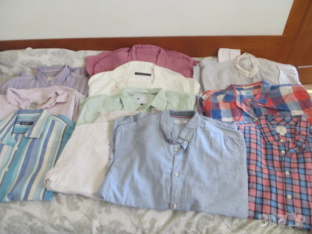 Мъжки ризи с дълъг ръкав лен и памук 