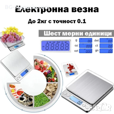 Професионална точна електронна кухненска везна дигитален кантар за кафе храна добавки кухня до 2кг