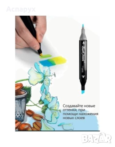 Комплект двустранни маркери за рисуване, Touch 48, 60 или 80 броя флумастери различни цветове, снимка 3 - Рисуване и оцветяване - 40482968