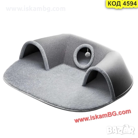 Плюшено легло с тунел за котки - КОД 4594, снимка 10 - За котки - 51965794
