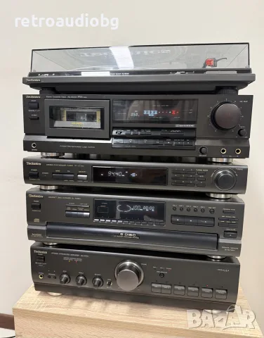 🔊Ретро аудио сет TECHNICS - усилвател, CD плеър, дек, тунер и грамофон + опция колони🔉