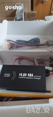 Зарядно устройство LIFEPO4 14.6V 40A Power Queen за батерия Lifepo4 , снимка 6 - Друга електроника - 54240170