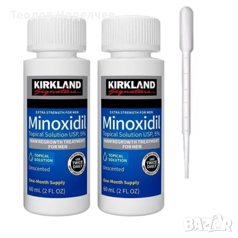 Kirkland Minoxidil 5%. Миноксидил. За коса и брада.Оригинален продукт., снимка 8 - Продукти за коса - 32753814
