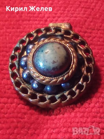 СТАРА РЕТРО АРТ ДЕКО СКЪПОЦЕННА БРОШКА НАКИТ БИЖУ ОБЕЦА КЛИПС БРОНЗ 23775, снимка 9 - Антикварни и старинни предмети - 35997670